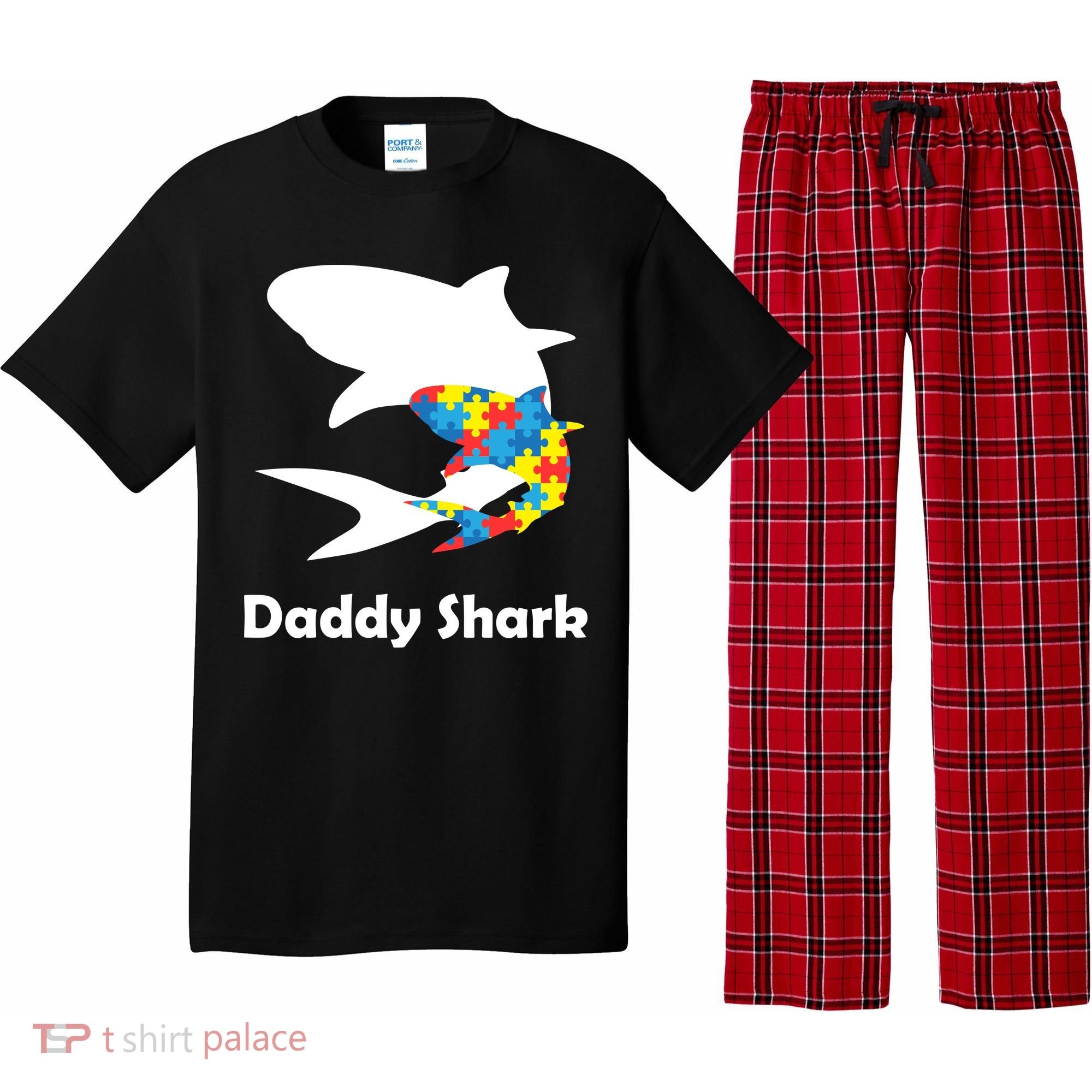 Daddy Shark Puzzles Autism Awareness Pajama Set