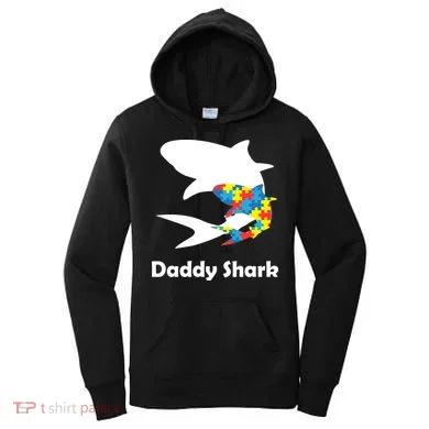 Daddy Shark Puzzles Autism Awareness Women's Hoodie