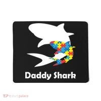 Daddy Shark Puzzles Autism Awareness Mousepad thumb 0