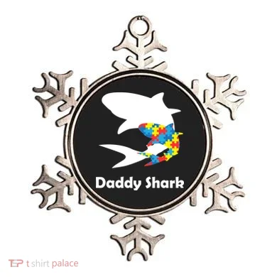 Daddy Shark Puzzles Autism Awareness Ornament