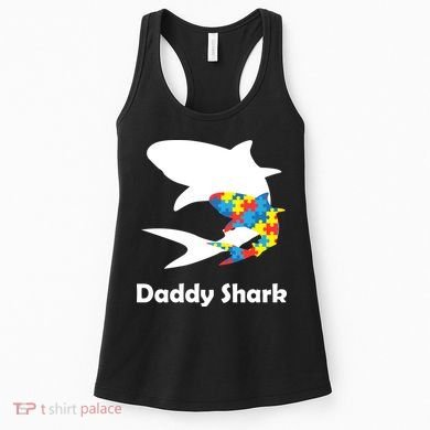 Daddy Shark Puzzles Autism Awareness Women's Tank Top