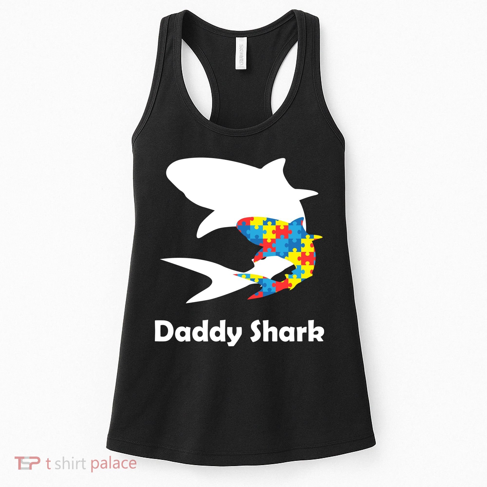 Daddy Shark Puzzles Autism Awareness Women's Tank Top