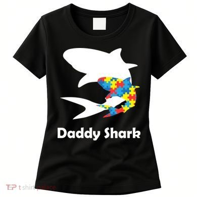 Daddy Shark Puzzles Autism Awareness Women's T-Shirt