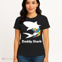 Daddy Shark Puzzles Autism Awareness Women's T-Shirt thumb 4