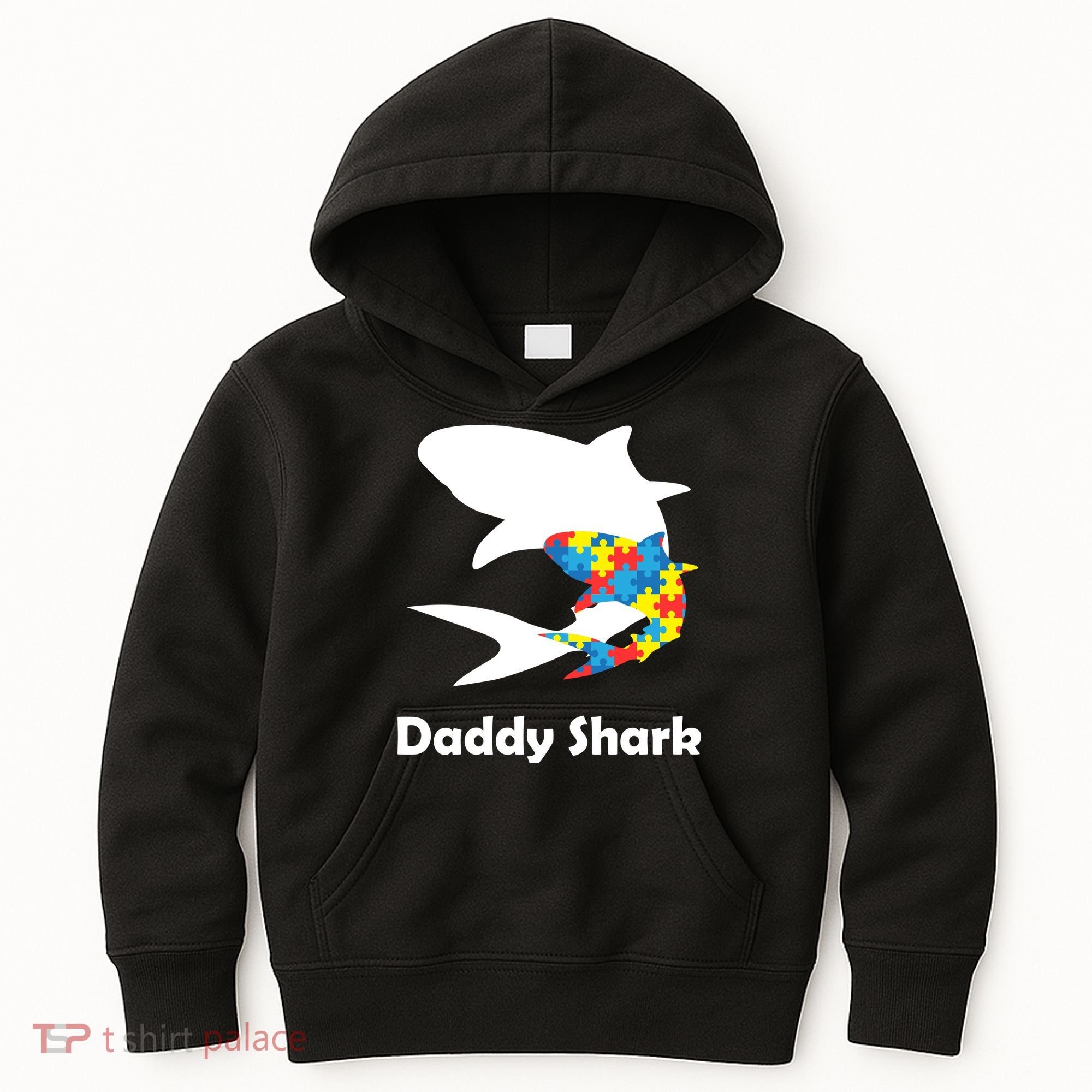 Daddy Shark Puzzles Autism Awareness Kids Hoodie