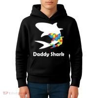 Daddy Shark Puzzles Autism Awareness Kids Hoodie thumb 4