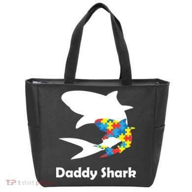 Daddy Shark Puzzles Autism Awareness Tote Bag