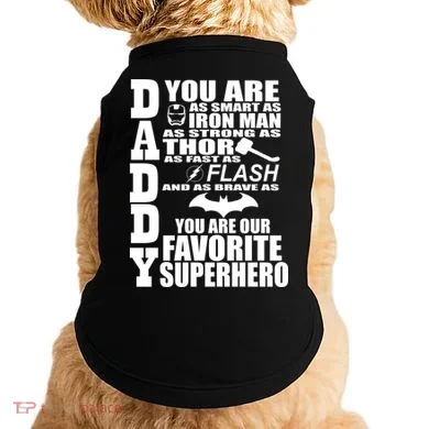 Daddy Superhero Father's Day Doggie Tank