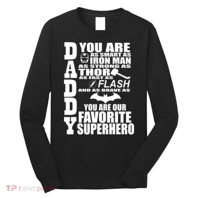 Daddy Superhero Father's Day Long Sleeve Shirt