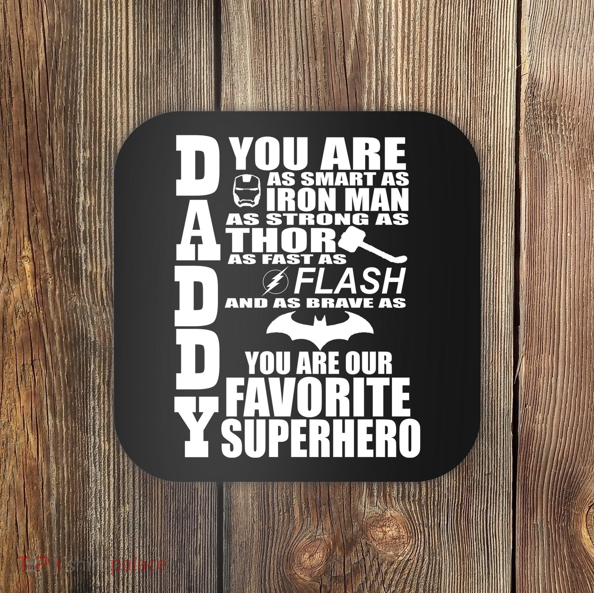 Daddy Superhero Father's Day Coaster