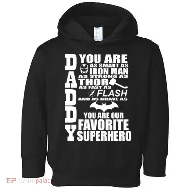 Daddy Superhero Father's Day Toddler Hoodie