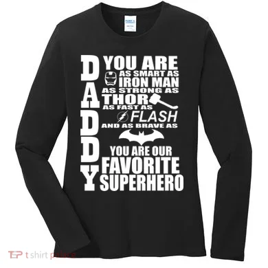 Daddy Superhero Father's Day Women's Long Sleeve Shirt