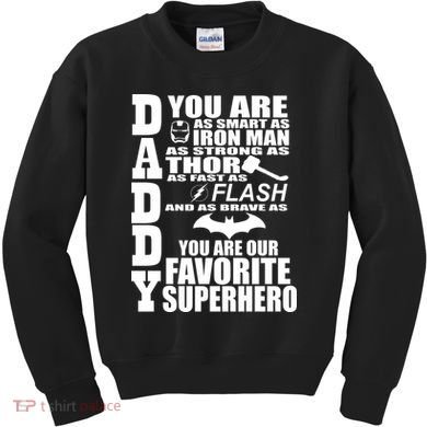 Daddy Superhero Father's Day Kids Sweatshirt