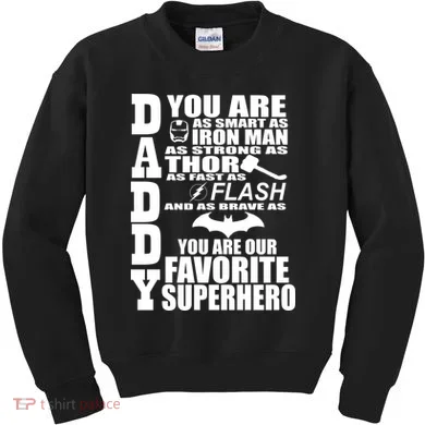 Daddy Superhero Father's Day Kids Sweatshirt
