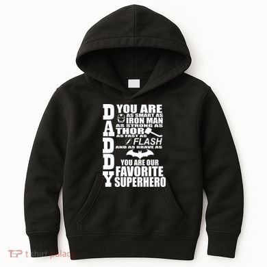 Daddy Superhero Father's Day Kids Hoodie