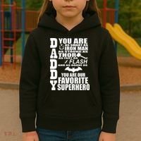 Daddy Superhero Father's Day Kids Hoodie thumb 3