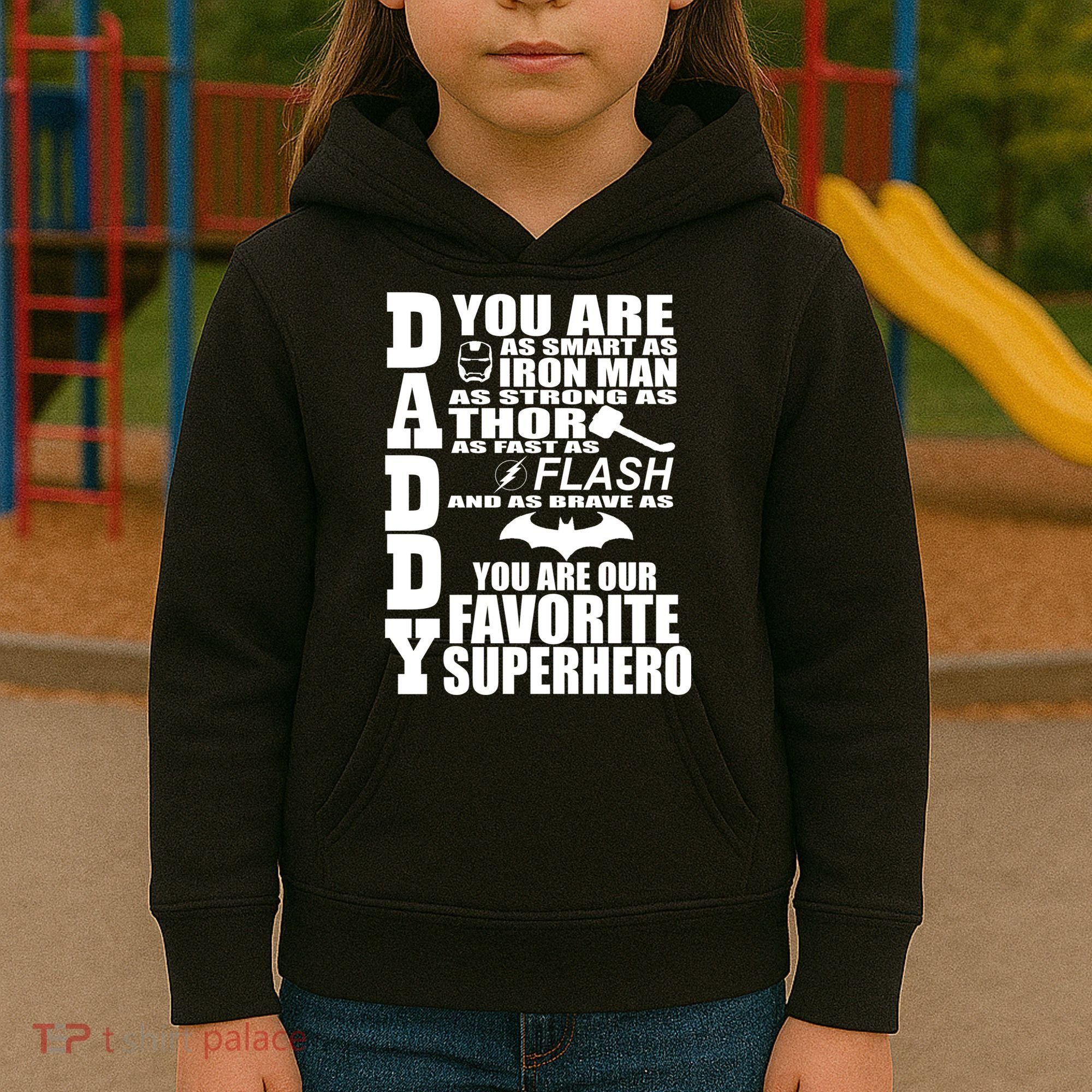 Daddy Superhero Father's Day Kids Hoodie