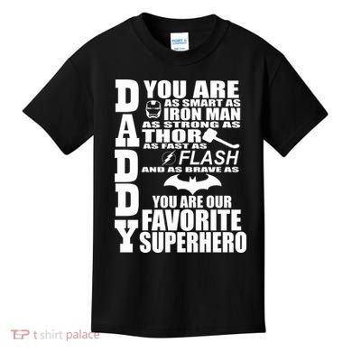 Daddy Superhero Father's Day Kids T-Shirt