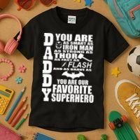 Daddy Superhero Father's Day Kids T-Shirt thumb 3