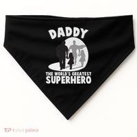 Daddy The World's Greatest Superhero Father's Day USA-Made Doggie Bandana thumb 0
