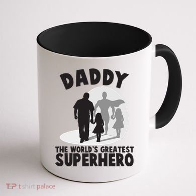 Daddy The World's Greatest Superhero Father's Day Coffee Mug back