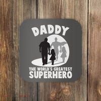 Daddy The World's Greatest Superhero Father's Day Coaster thumb 0