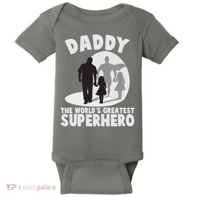 Daddy The World's Greatest Superhero Father's Day Baby Bodysuit