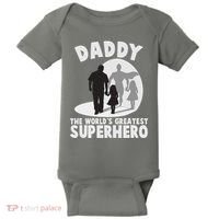 Daddy The World's Greatest Superhero Father's Day Baby Bodysuit thumb 0