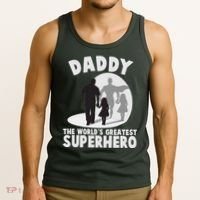 Daddy The World's Greatest Superhero Father's Day Tank Top thumb 3