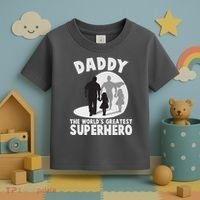 Daddy The World's Greatest Superhero Father's Day Toddler T-Shirt thumb 3