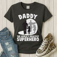 Daddy The World's Greatest Superhero Father's Day Women's T-Shirt thumb 3