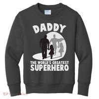 Daddy The World's Greatest Superhero Father's Day Kids Sweatshirt thumb 0
