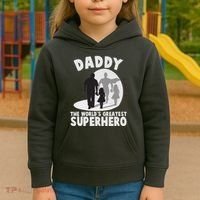 Daddy The World's Greatest Superhero Father's Day Kids Hoodie thumb 3