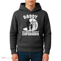 Daddy The World's Greatest Superhero Father's Day Kids Hoodie thumb 4