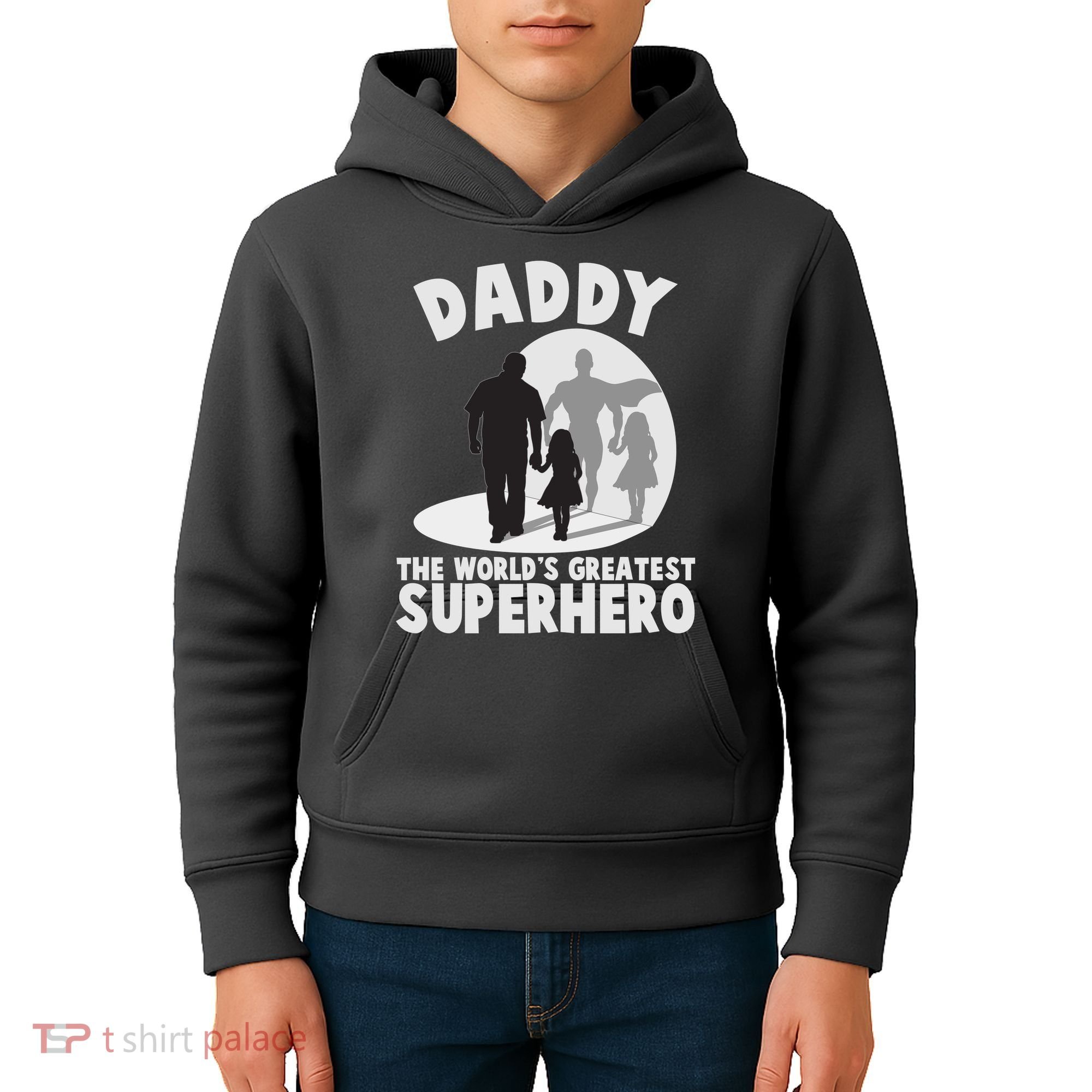 Daddy The World's Greatest Superhero Father's Day Kids Hoodie