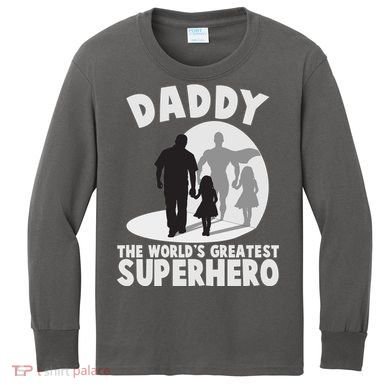Daddy The World's Greatest Superhero Father's Day Kids Long Sleeve Shirt