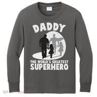 Daddy The World's Greatest Superhero Father's Day Kids Long Sleeve Shirt thumb 0