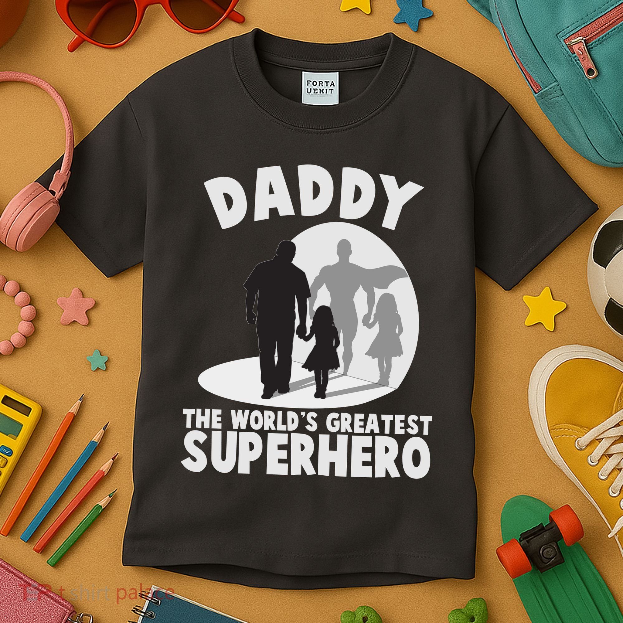 Daddy The World's Greatest Superhero Father's Day Kids T-Shirt