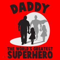 Daddy The World's Greatest Superhero Father's Day Santa Hat thumb 1