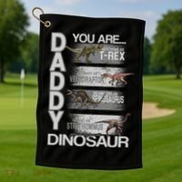 Daddy You Are My Favorite Dinosaur T-Rex Golf Towel thumb 1