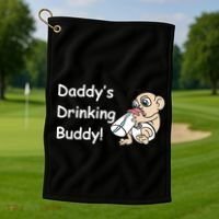 Daddy's Drinking Buddy Golf Towel thumb 1