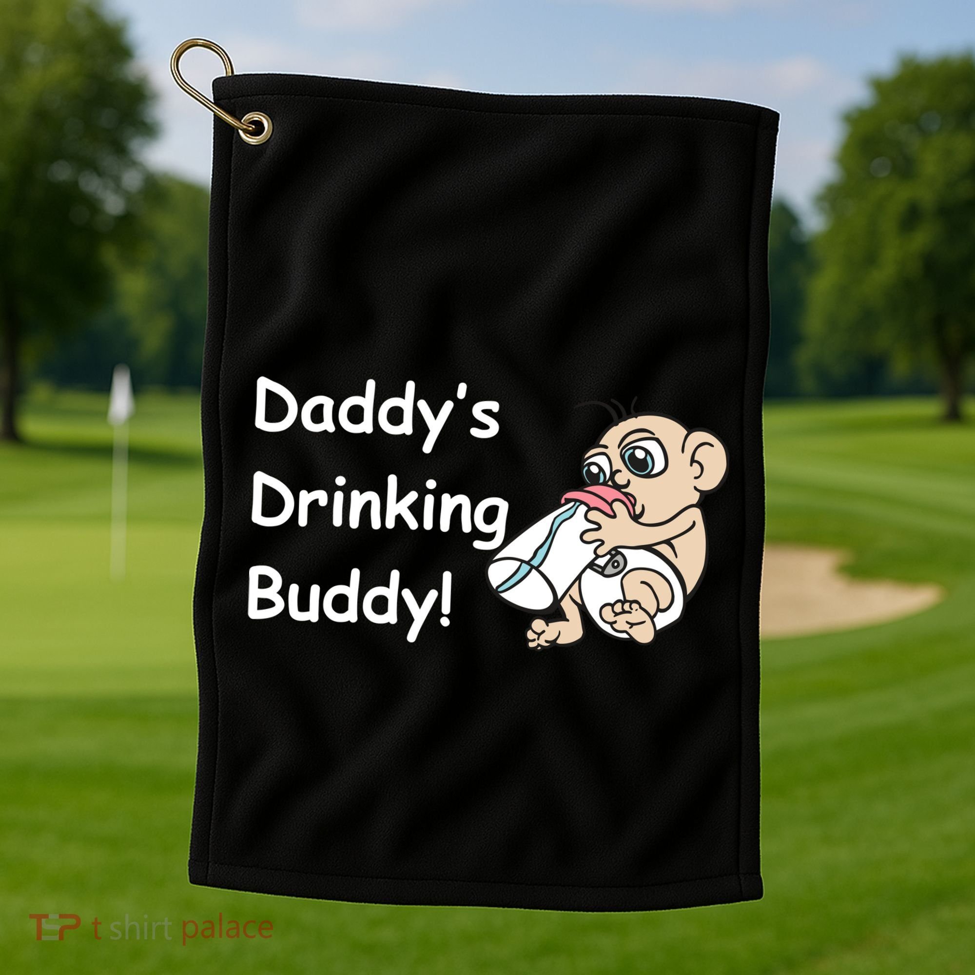Daddy's Drinking Buddy Golf Towel