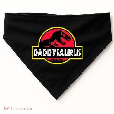 Daddysaurus Funny Daddy Dinosaur USA-Made Doggie Bandana
