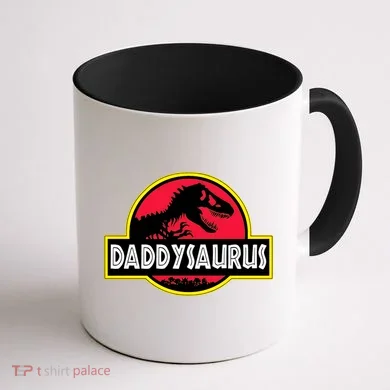 Daddysaurus Funny Daddy Dinosaur Coffee Mug back