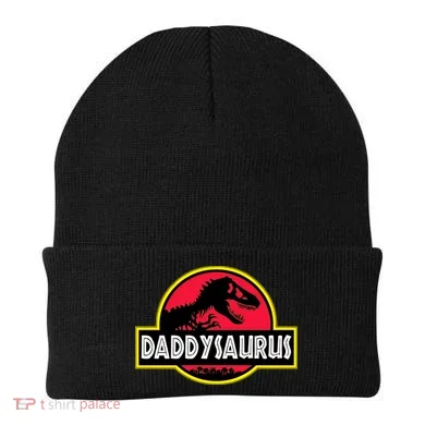 Daddysaurus Funny Daddy Dinosaur Beanie