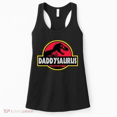 Daddysaurus Funny Daddy Dinosaur Women's Tank Top