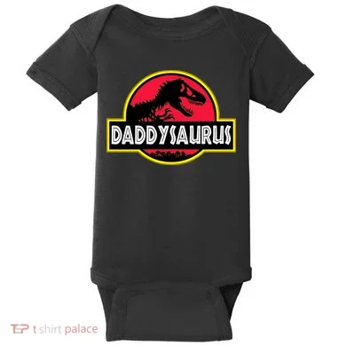 Daddysaurus Funny Daddy Dinosaur Baby Bodysuit