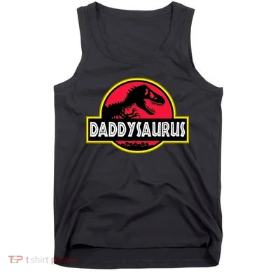 Daddysaurus Funny Daddy Dinosaur Tank Top