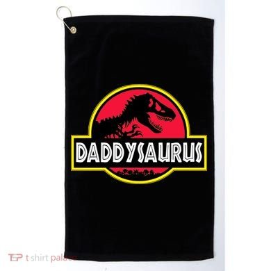 Daddysaurus Funny Daddy Dinosaur Golf Towel