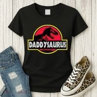 Daddysaurus Funny Daddy Dinosaur Women's T-Shirt thumb 3